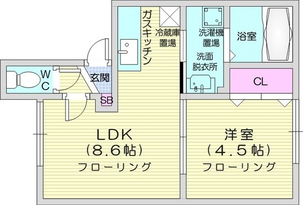 栄町駅 徒歩10分 3階の物件間取画像